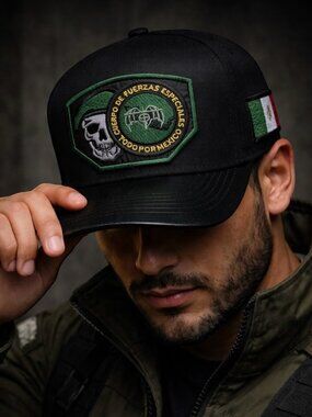 Gorra GAFES México Parche Bordado Fuerzas Especiales Baseball Visera PU